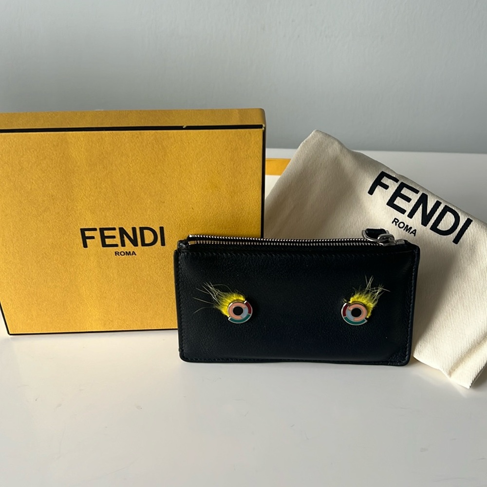 Fendi monster eyes card case/pouch
